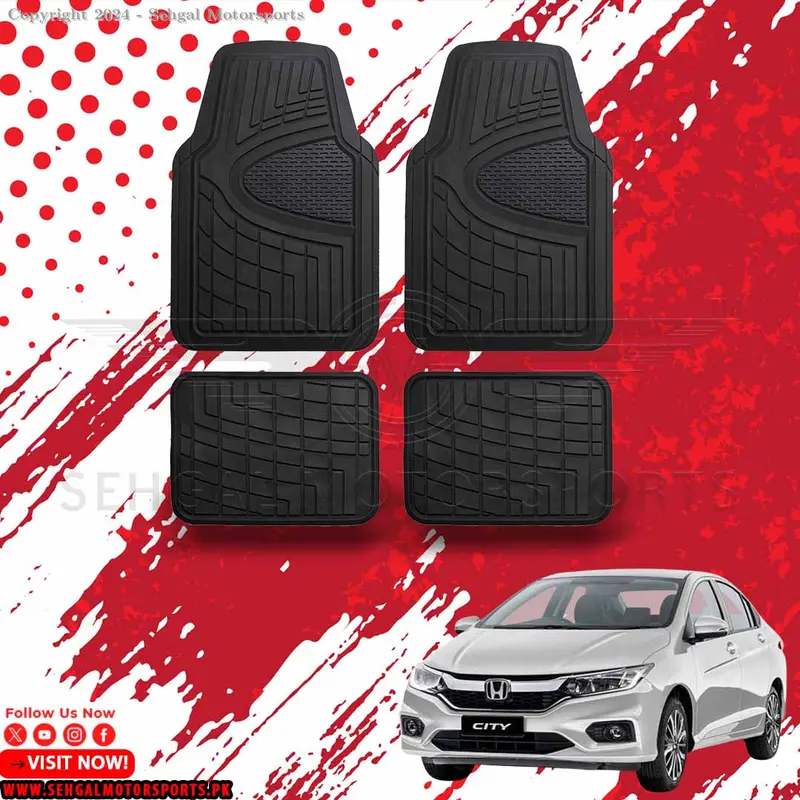 Honda City Rubber Floor Mat Black Model 2021-2024 1