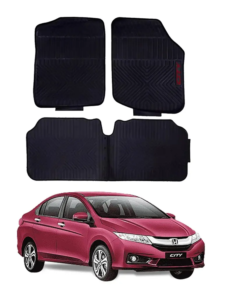Honda City Rubber Floor Mats Black Model 2009 - 2021 1