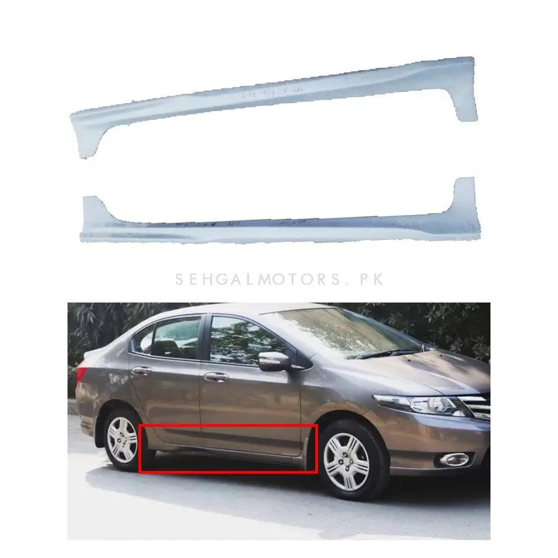 Honda City Side Foot Panel Skirts Fiber Glass Pair 2009 - 2015 1