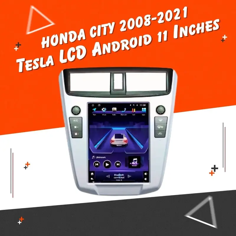 Honda City Tesla Lcd Silver 11 Inches 2008 - 2021 - 8Th Gen Ips Display Multimedia System Android 1