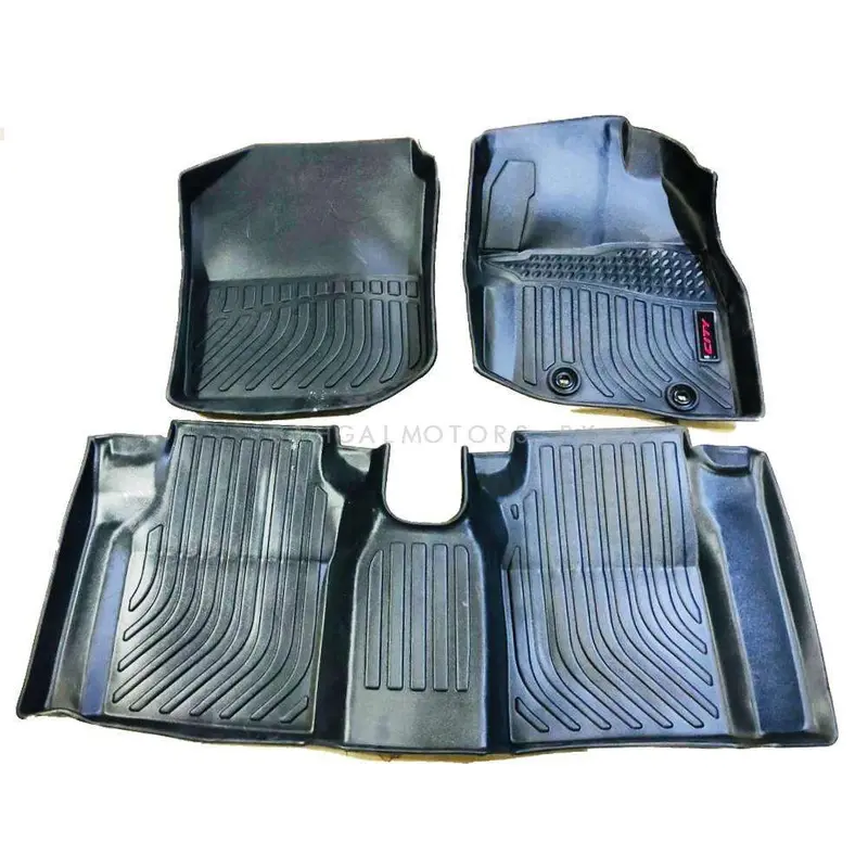 Honda City Tpr 5D Custom Floor Mat Black 3 Pcs 2017 - 2021 2