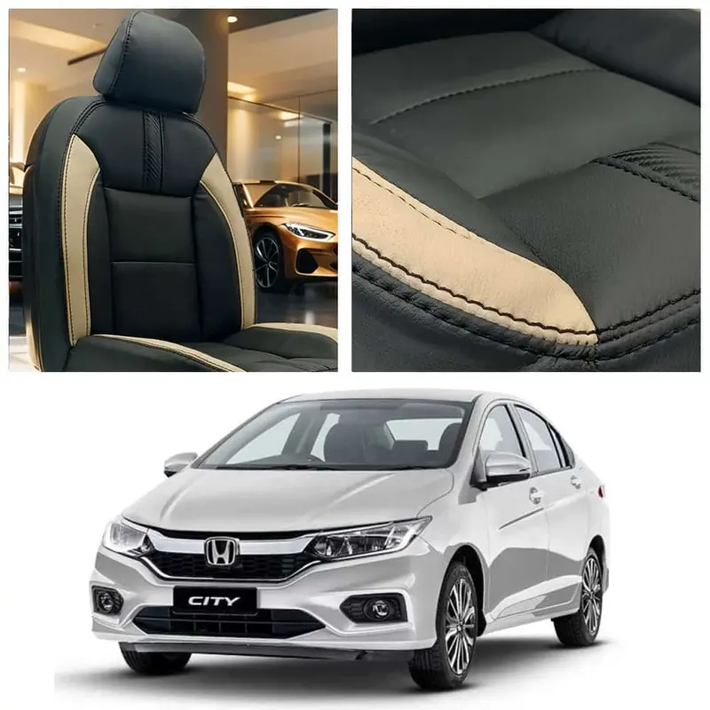Honda City Type R Black Beige Seat Covers 2021 - 2025 1
