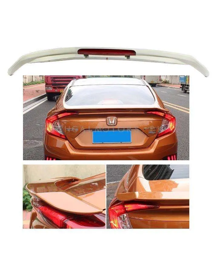 Honda Civic 10Th Gen Rear Trunk Spoiler With Led Brake Light 2016 - 2021 - Hd-025 1