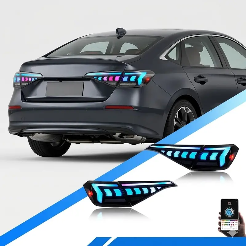 Honda Civic 11Th Audi Style Rgb Backlamps Lights App Control 2022 - 2026 1