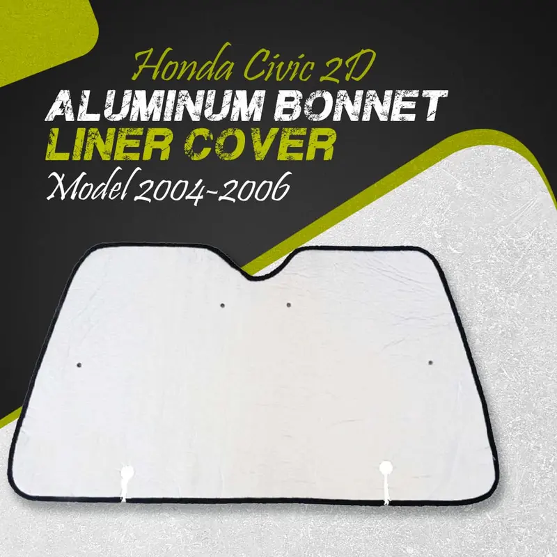 Honda Civic 2D Aluminum Bonnet Liner Cover 2004 - 2006 - Protector Lid Garnish Bonnet Namda 1