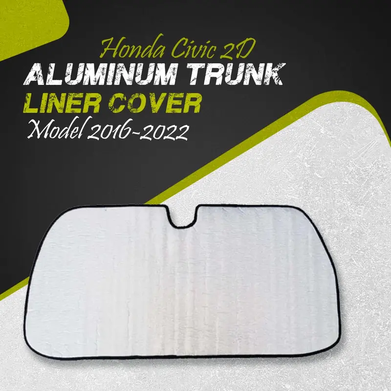 Honda Civic 2D Aluminum Trunk Liner Cover 2016 - 2021 - Protector Lid Garnish Diggi Namda 1