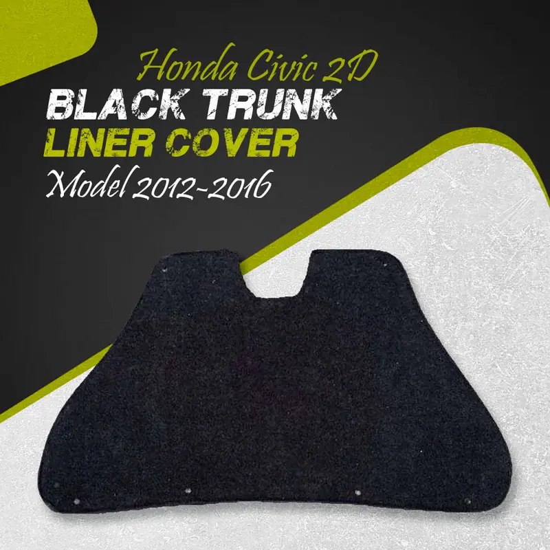 Honda Civic 2D Black Trunk Liner Cover 2012 - 2016 - Protector Lid Garnish Diggi Namda 1