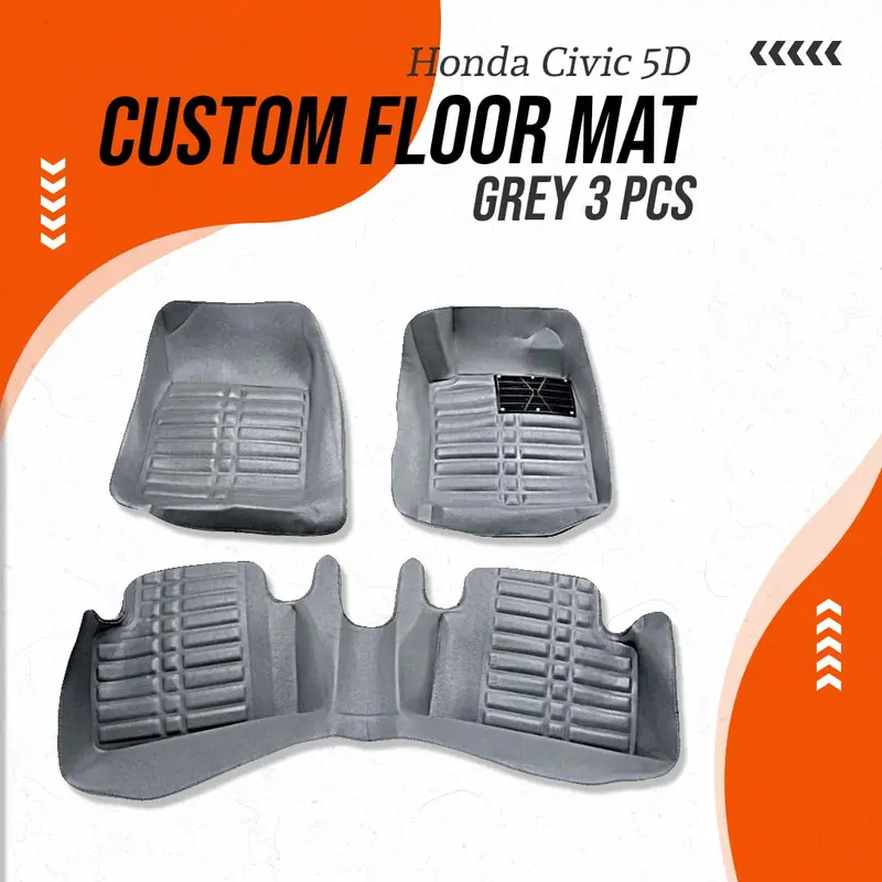 Honda Civic 5D Custom Floor Mat Grey 3 Pcs 2022 - 2025 1