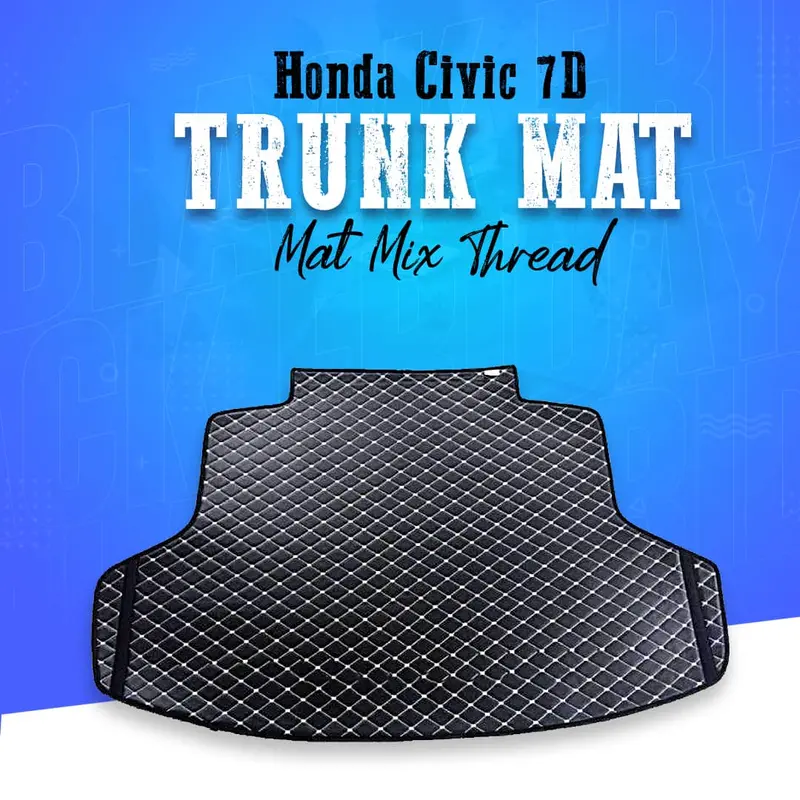 Honda Civic 7D Trunk Mat Mix Thread 2022 - 2025 - Cargo Boot Liner Diggi Protection Tray Cover 1