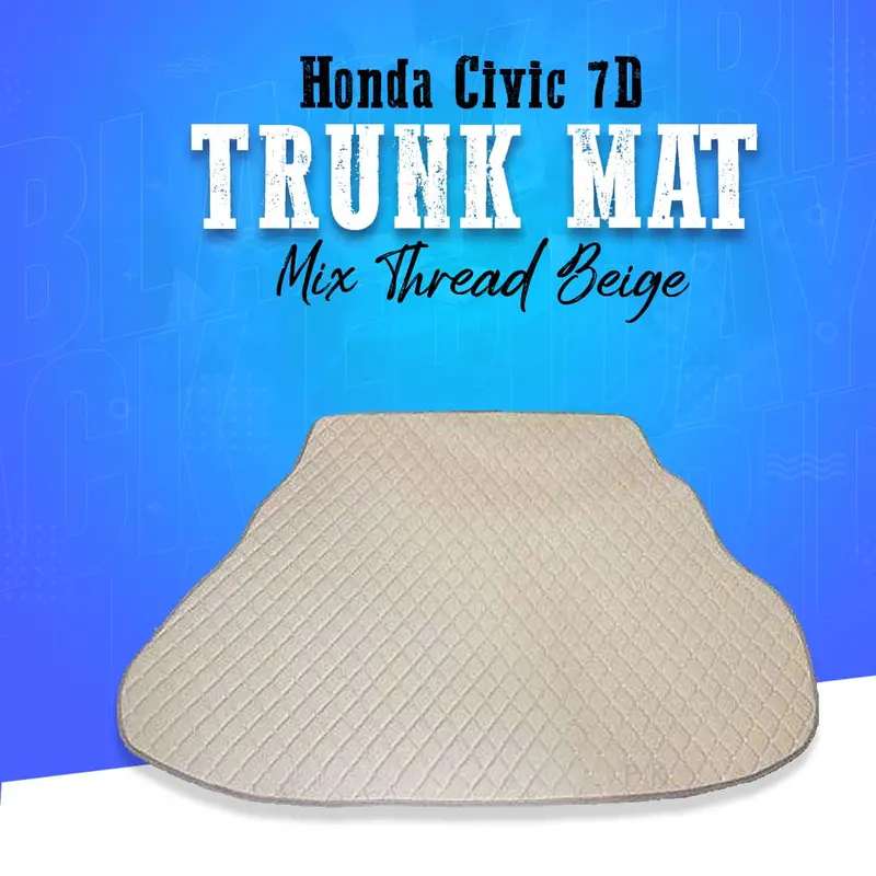 Honda Civic 7D Trunk Mat Mix Thread Beige 2016 - 2021 1