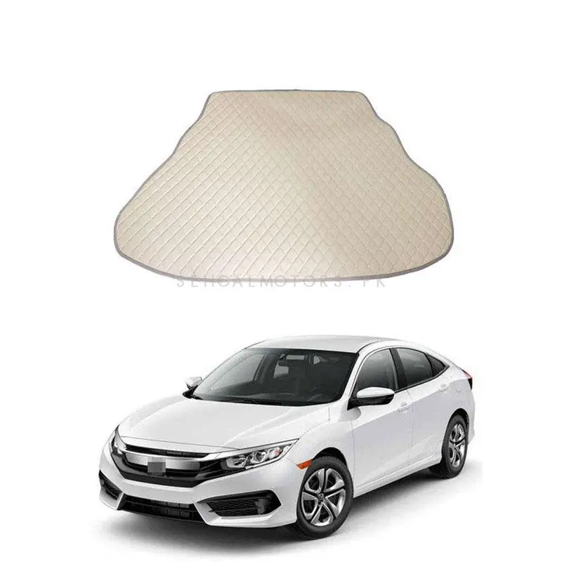 Honda Civic 7D Trunk Mat Mix Thread Beige 2016 - 2021 2