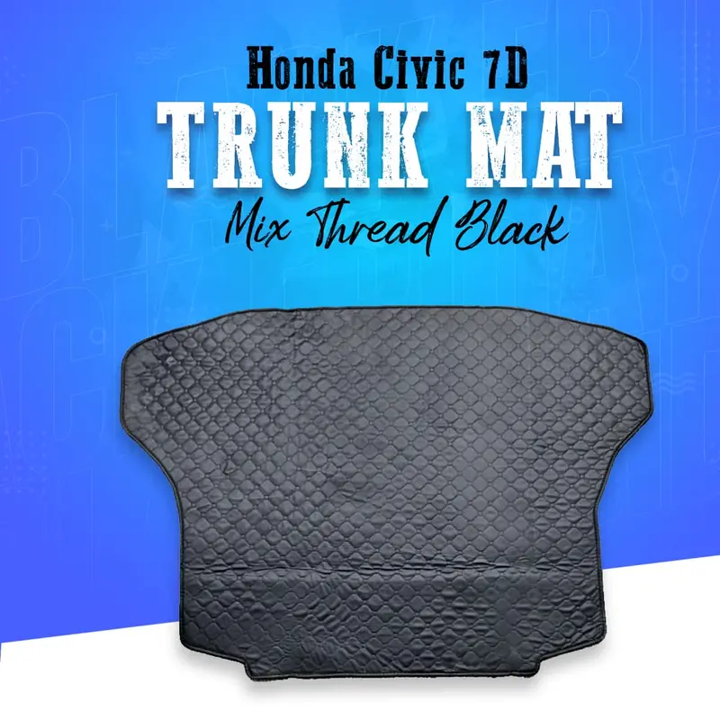 Honda Civic 7D Trunk Mat Mix Thread Black 2006 - 2012 - Cargo Boot Liner Diggi Protection Tray Cover 1