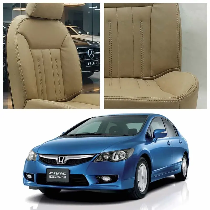 Honda Civic Audi Design Beige Seat Covers 2006 - 2012 1