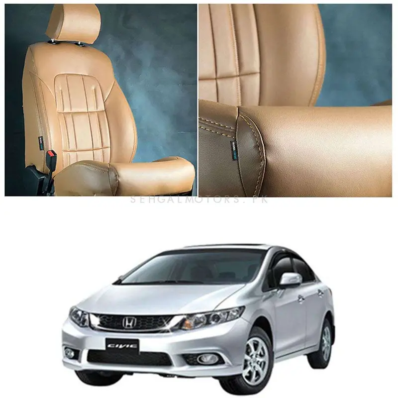 Honda Civic Audi Style Brown Brown Seat Covers 2012 - 2016 1