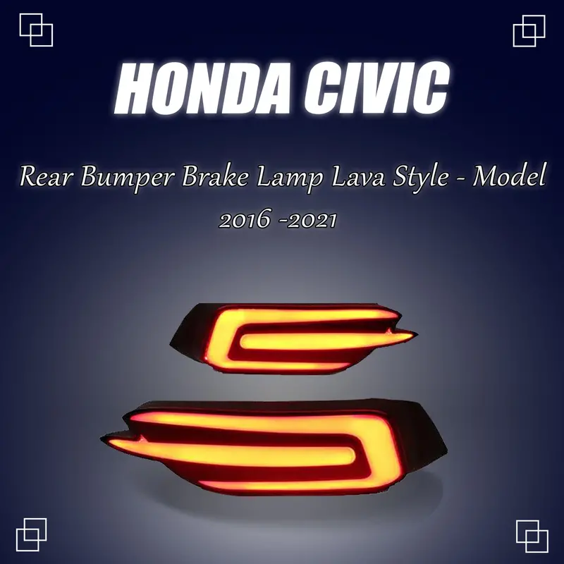 Honda Civic Back Bumper Third Brake Lamp Lava Style 2016 - 2021 1