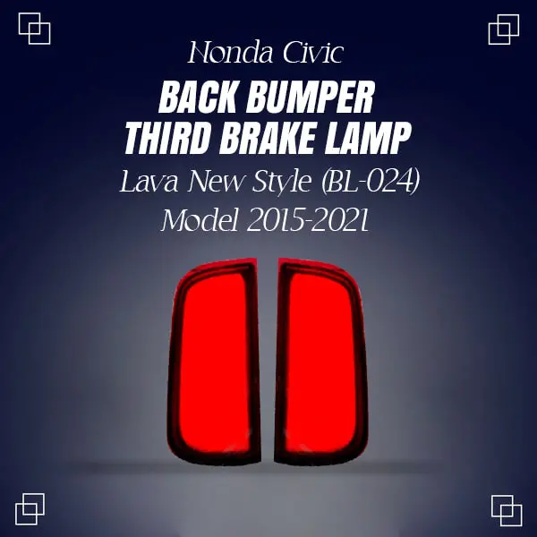 Honda Civic Back Bumper Third Brake Lamp Reflector Design D 2016 - 2021 - - (Bl-039) 1