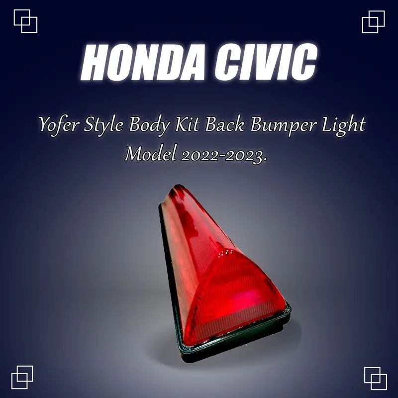 Honda Civic Back Bumper Third Brake Lamp Yofer Body Kit 2022 - 2025 1