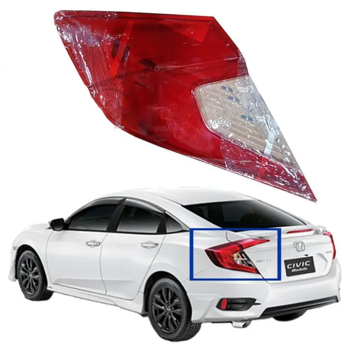 Honda Civic Back Lamp Lens Cover Left Side 2016 - 2021 1