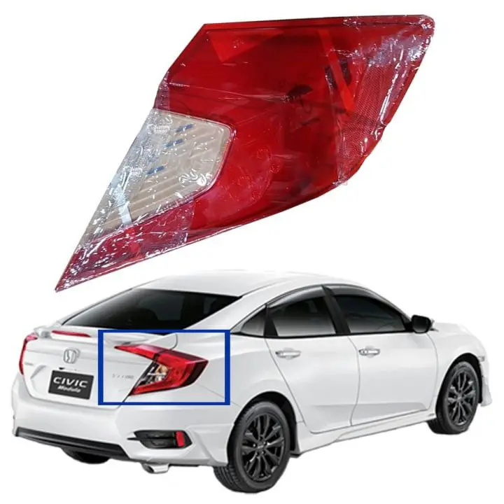 Honda Civic Back Lamp Lens Cover Right Side 2016 - 2021 1