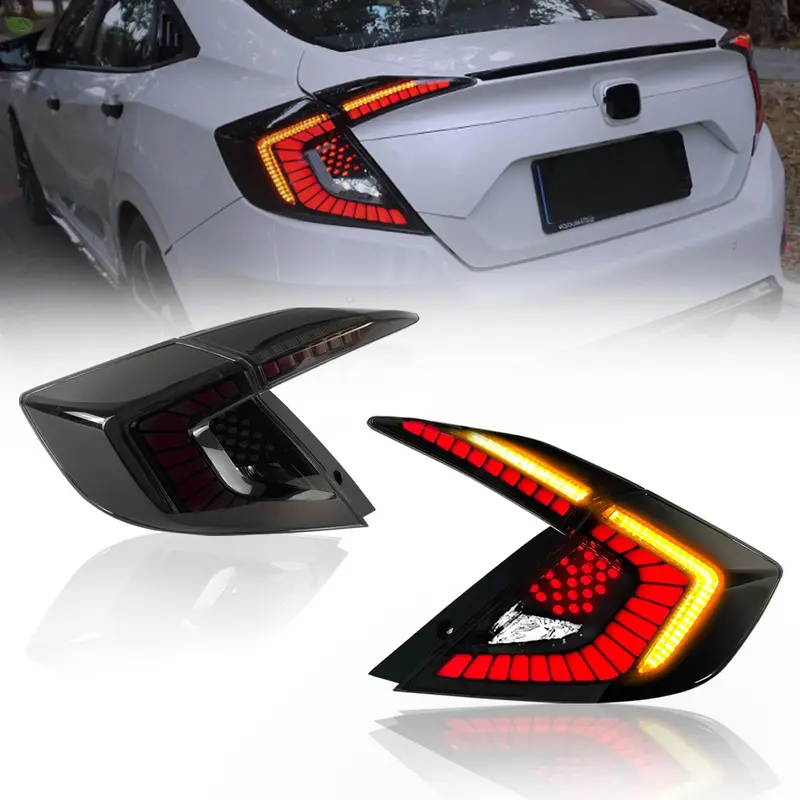 Honda Civic Back Light Snake Style Version 9 (Smoke) Model 2017-2021 1