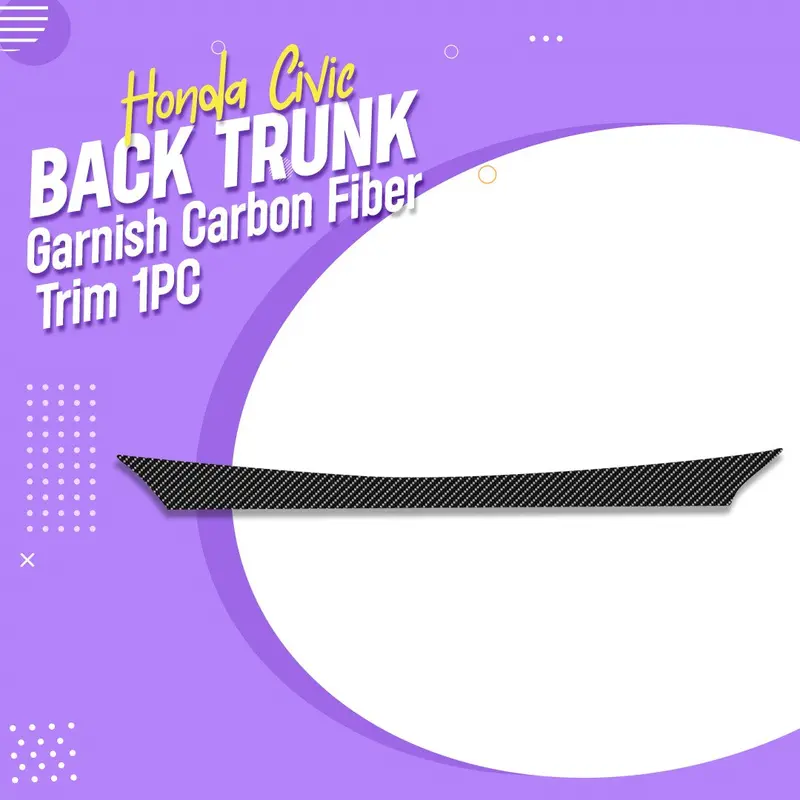Honda Civic Back Trunk Garnish Carbon Fiber Trim 1Pc 2022 - 2025 1