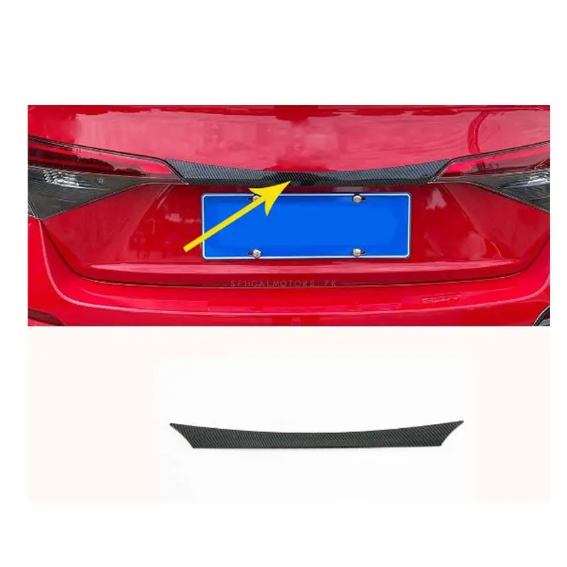 Honda Civic Back Trunk Garnish Carbon Fiber Trim 1Pc 2022 - 2025 2