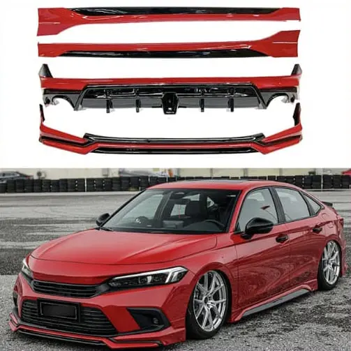 Honda Civic Body Kit Yofer Style With Third Brake 4Pc 2022 - 2025 1