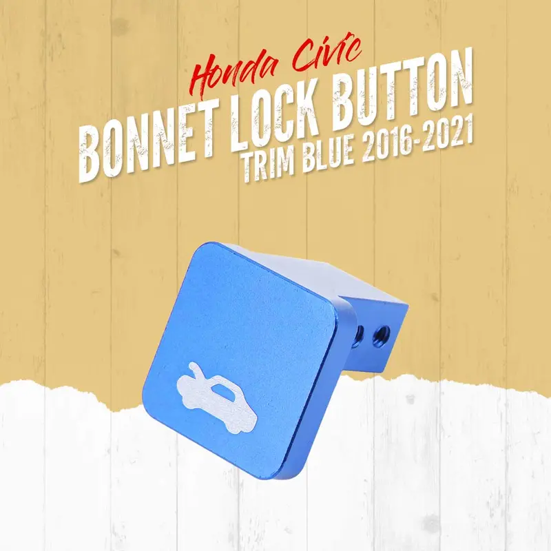 Honda Civic Bonnet Catcher Lock Button Trim Blue 2016 - 2021 1