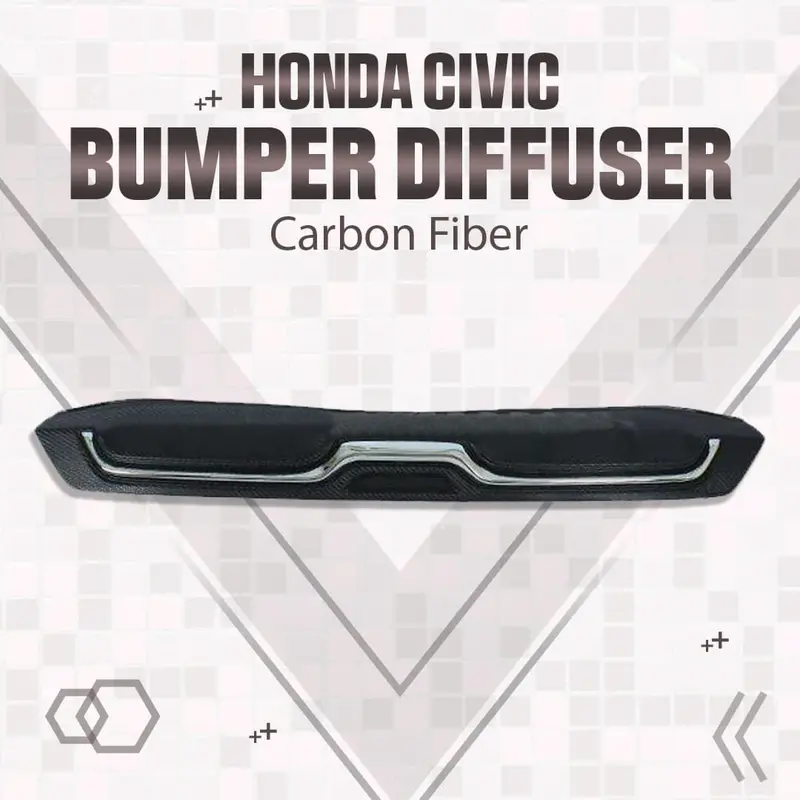 Honda Civic Bumper Diffuser Carbon Fiber 2016 - 2021 1