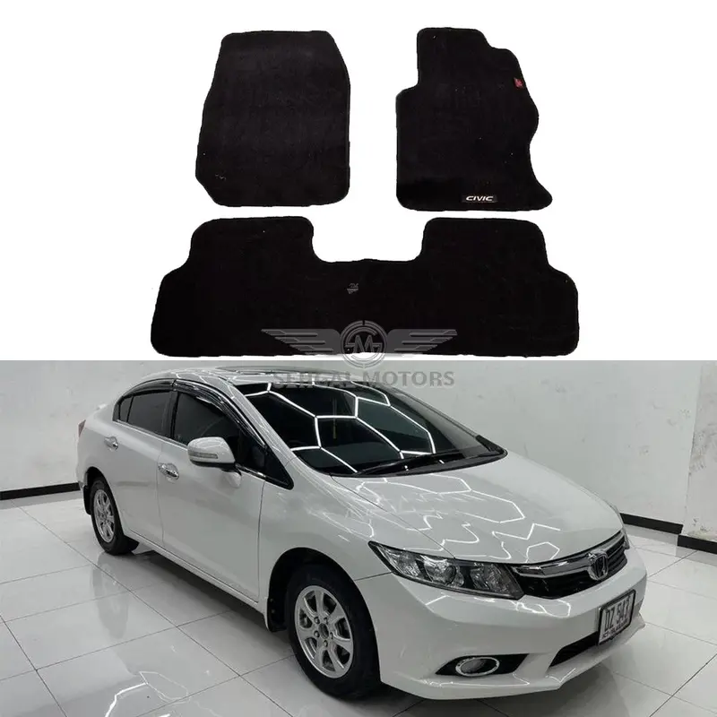Honda Civic Carpet Floor Mat Local Irani Black/Gray Model 2012-2016 1