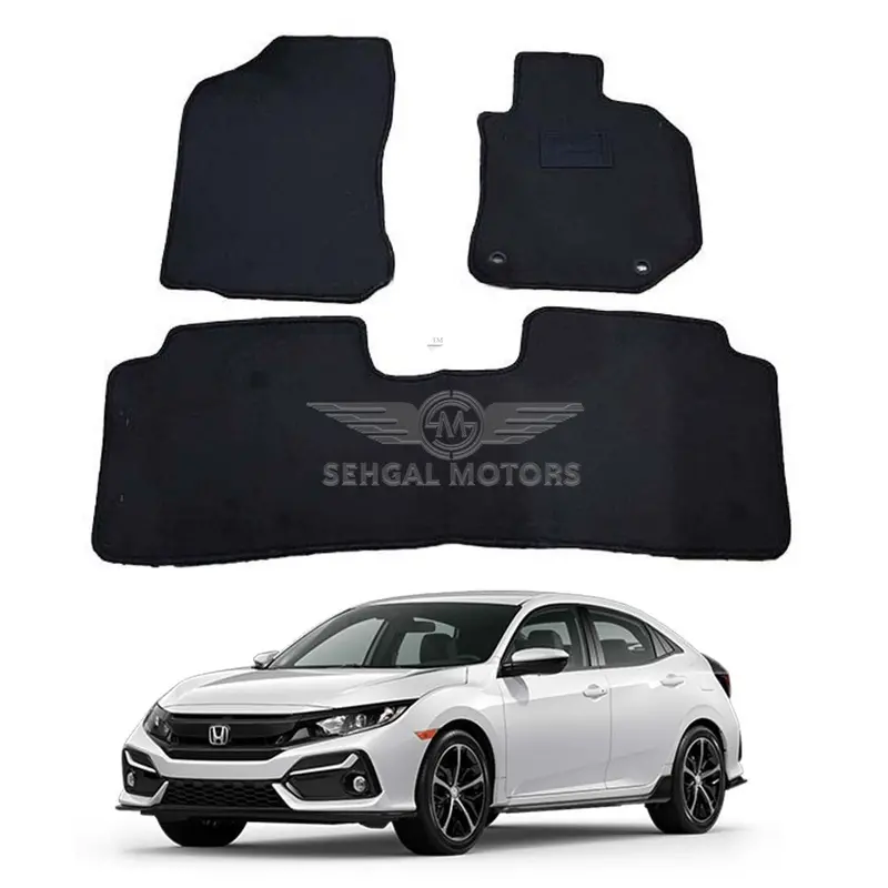 Honda Civic Carpet Floor Mat Twist Fiber Black Model 2016-2021 1