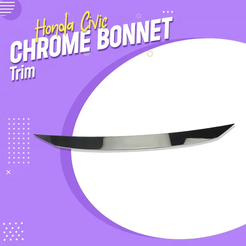 Honda Civic Chrome Bonnet Trim 2016 - 2021 1