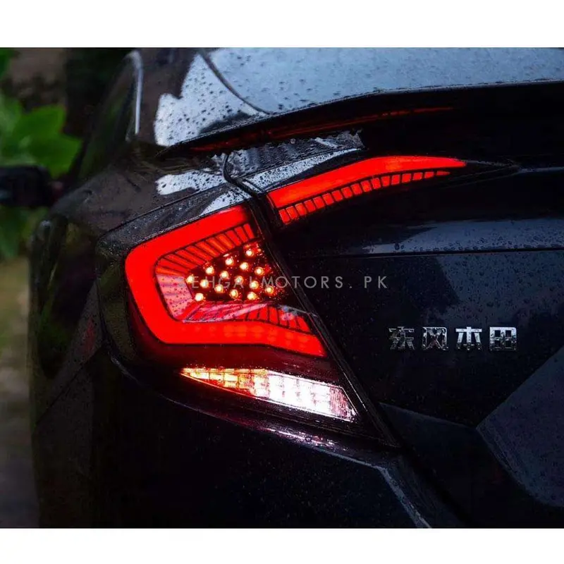 Honda Civic Cobra Dragon Scale Style Back Lamps Smoke Red 1