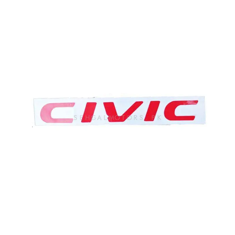 Honda Civic Complete Red Sticker - Logo | Emblem 2
