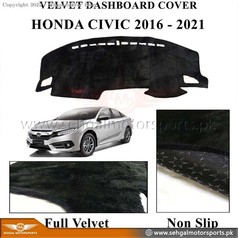 Honda Civic Dashboard Mat Velvet Fur | Model 2017-2021 1