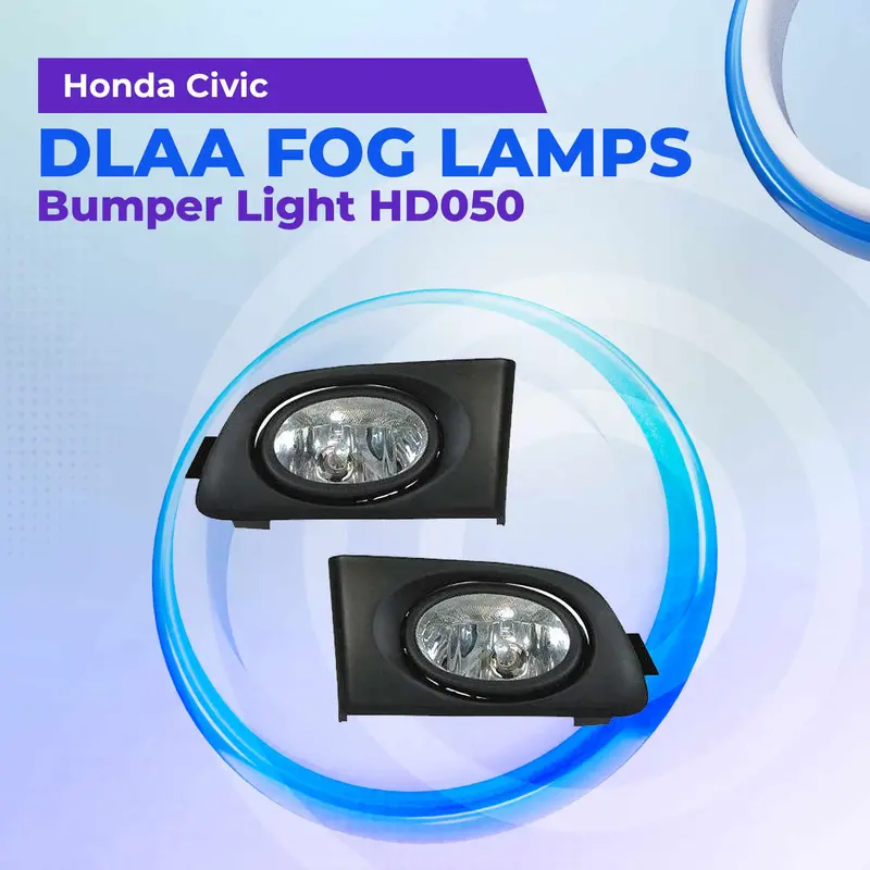Honda Civic Dlaa Fog Lamps Bumper Light Without Chrome Hd050 2001 - 2004 1