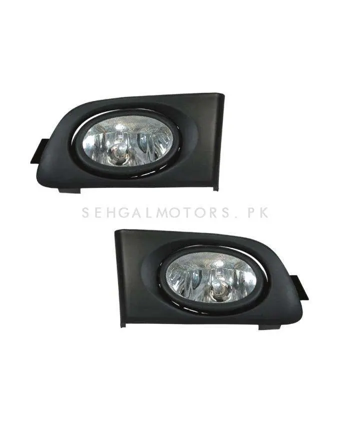 Honda Civic Dlaa Fog Lamps Bumper Light Without Chrome Hd050 2001 - 2004 2