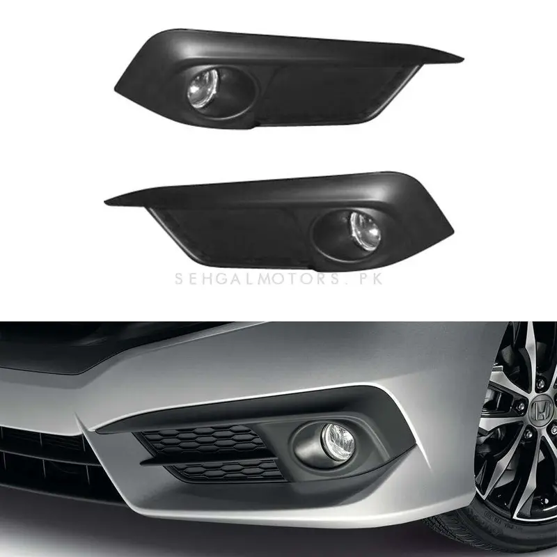 Honda Civic Dlaa Fog Lamps Bumper Light Without Chrome Hd952 2016 - 2021 2