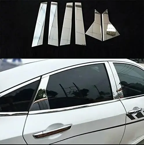 Honda Civic Door Pillar Trim Chrome Model 2022-2024 1