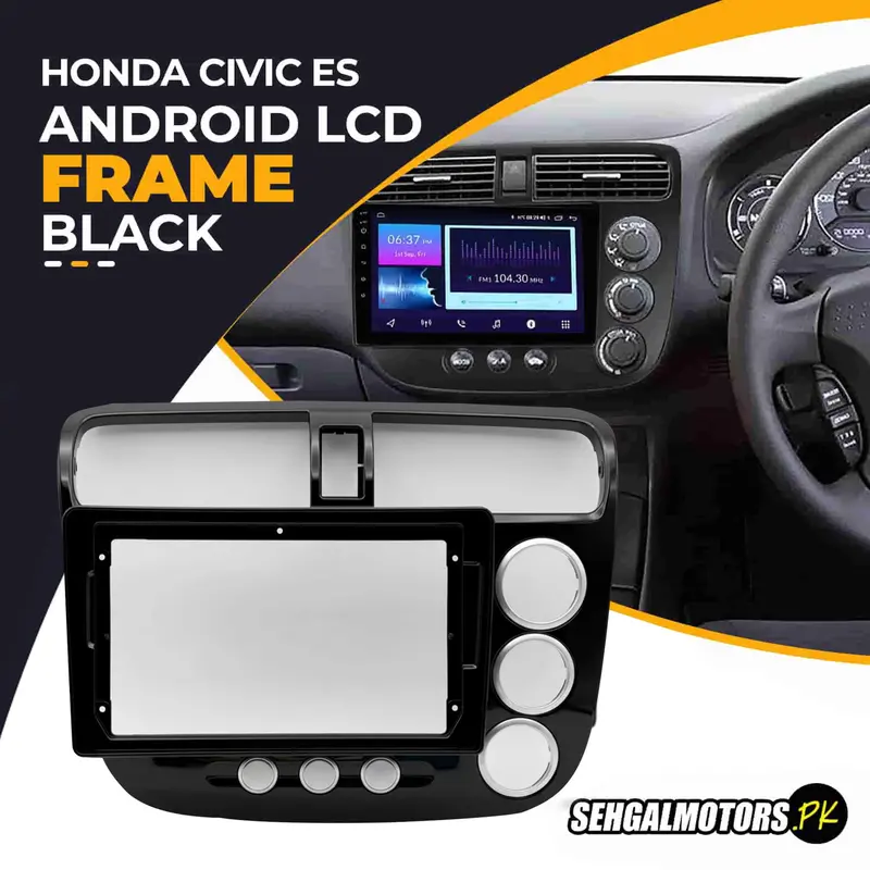 Honda Civic Es Android Lcd Frame With Grip 9 Inches Black 2001 - 2006 1