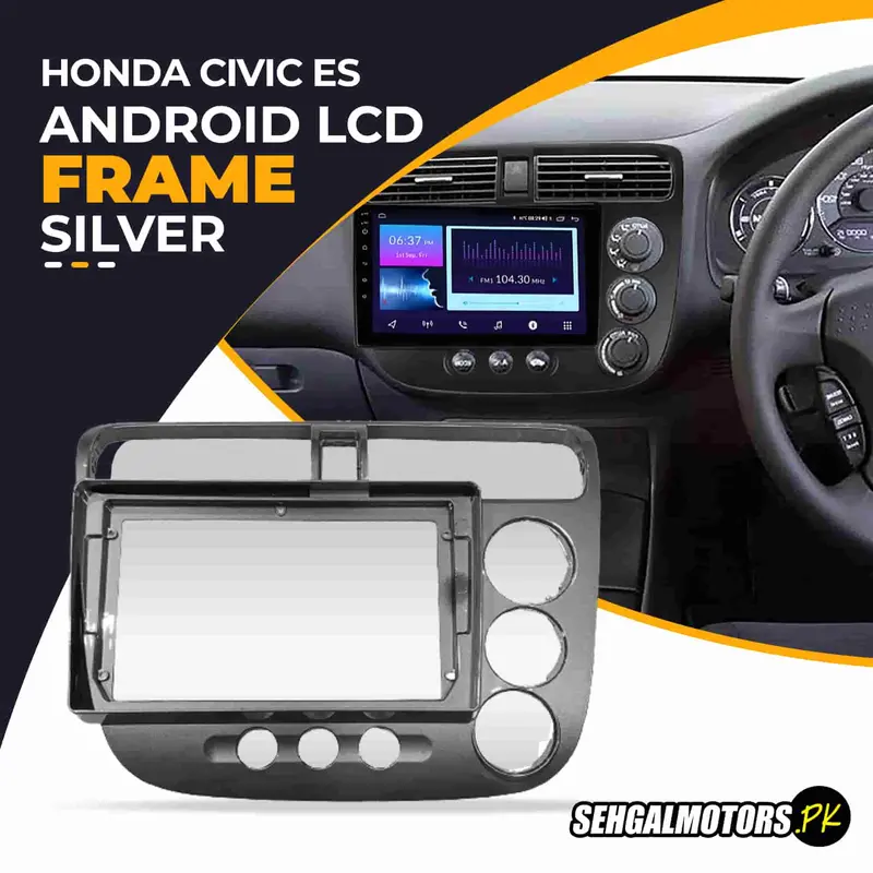 Honda Civic Es Android Lcd Frame With Grip 9 Inches Silver 2001 - 2006 1