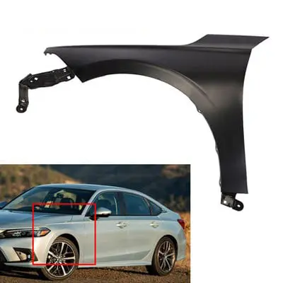 Honda Civic Fenders Black 1 Pc Left Side 2022 - 2026 1