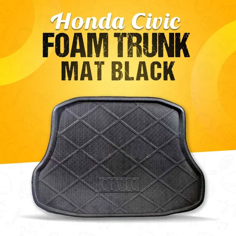 Honda Civic Foam Trunk Mat Black Mix Design 2016 - 2021 1