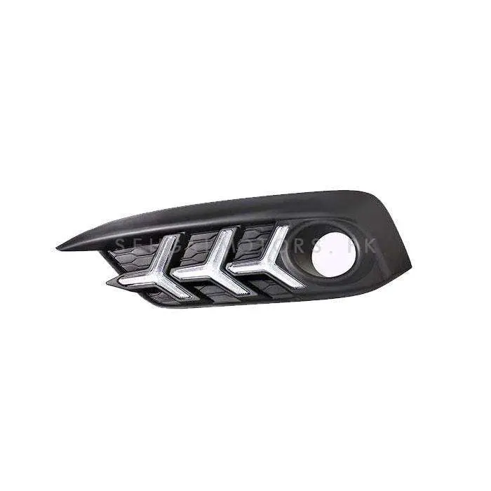 Honda Civic Fog Lamps Lights Drl Cover V3 Mustang Style 2016 - 2021 2