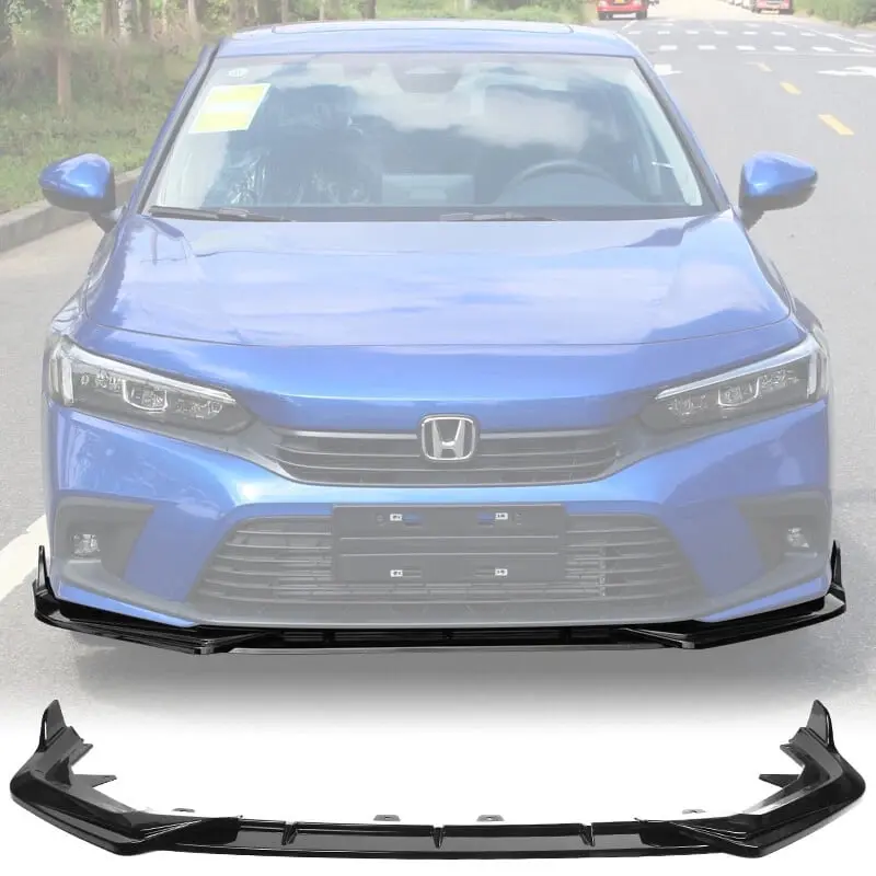 Honda Civic Front Bumper Lip Glossy Black 2022 - 2025 1