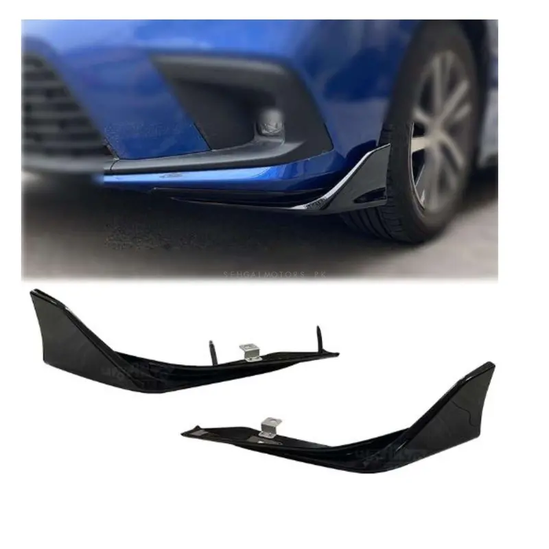 Honda Civic Front Bumper Splitter Glossy Black 2Pc 2022 - 2025 1