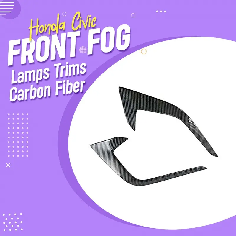Honda Civic Front Fog Lamps Trims Carbon Fiber 2022 - 2025 1