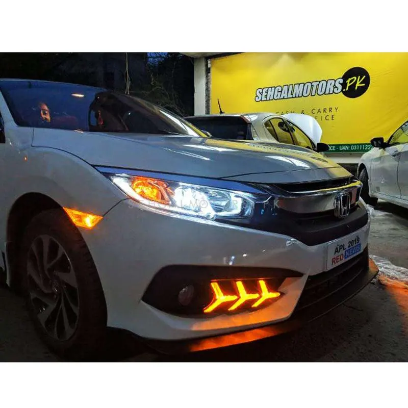 Honda Civic Front Splitter Abs Plastic 2016 - 2021 1