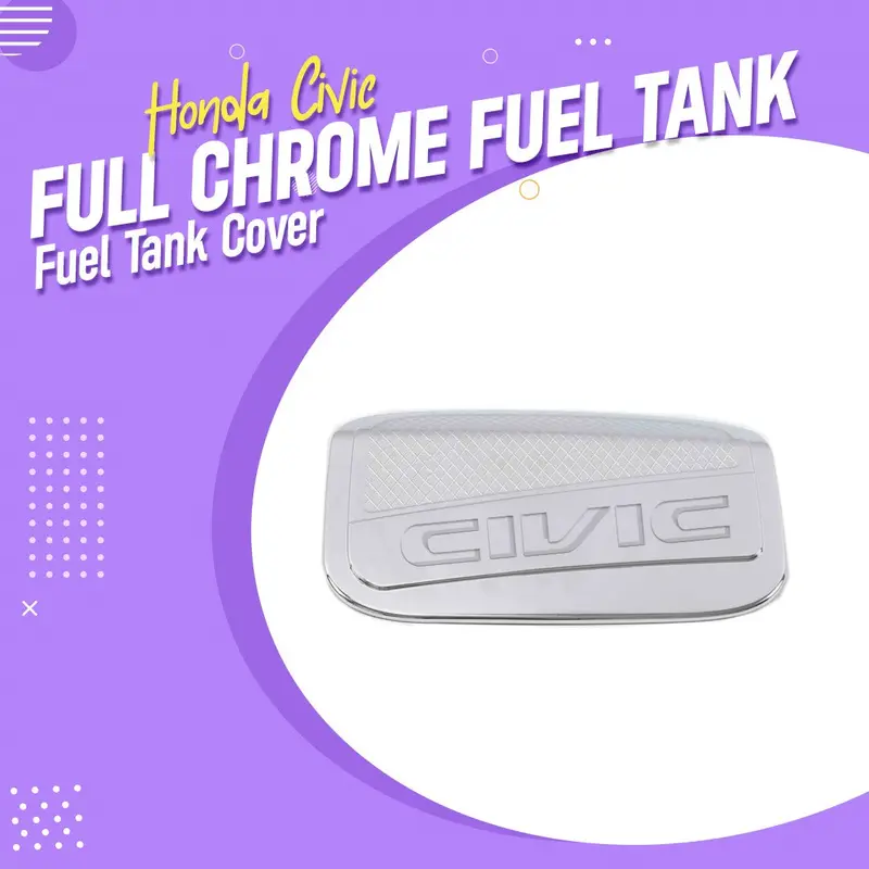 Honda Civic Full Chrome Fuel Tank Cover (102200197) 2016 - 2021 1