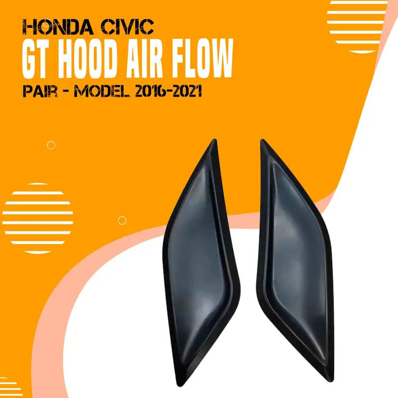 Honda Civic Gt Hood Air Flow Pair 2016 - 2021 1